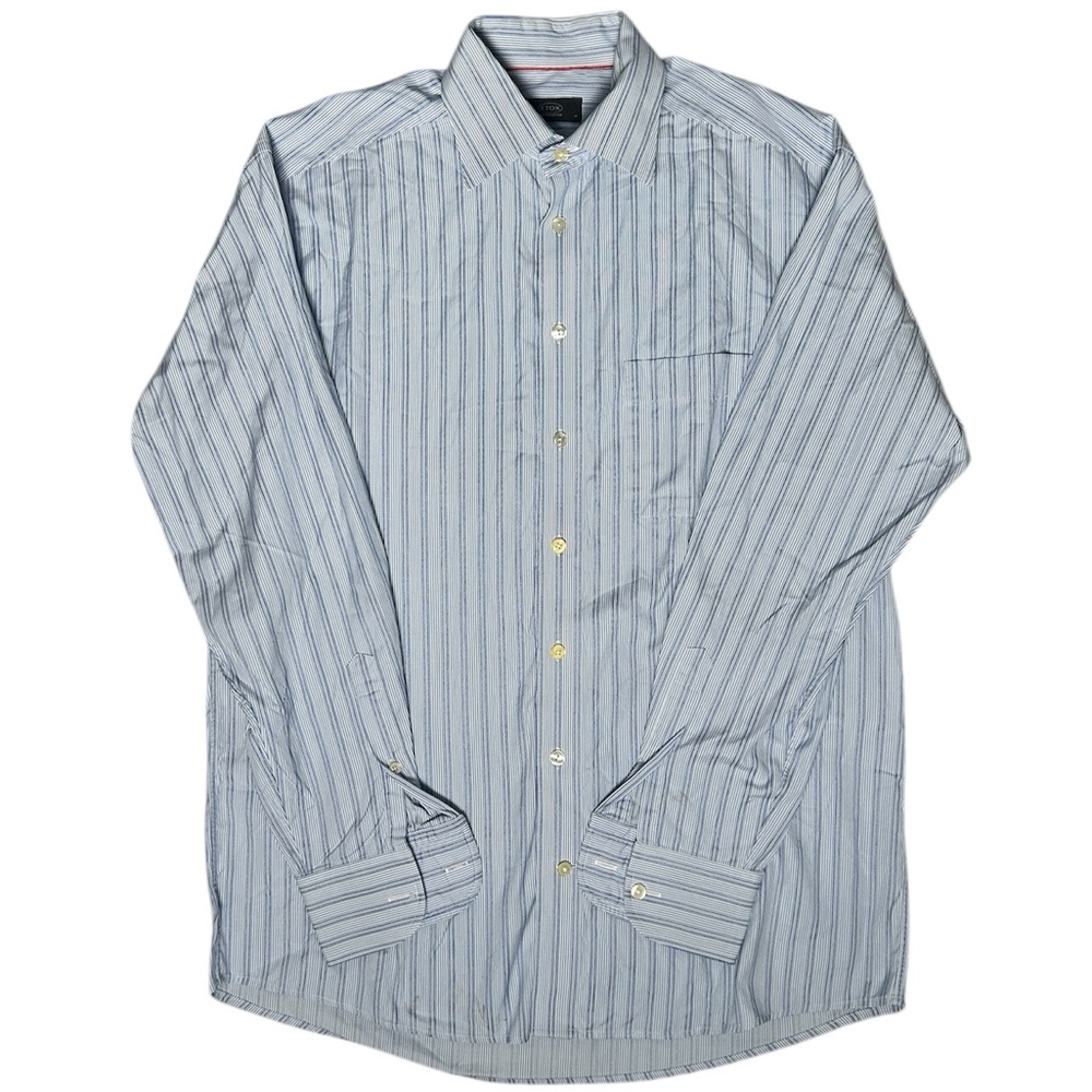 Eton Ganghester 1928 Contemporary Striped Button Down Casual Dress Shirt Sz M